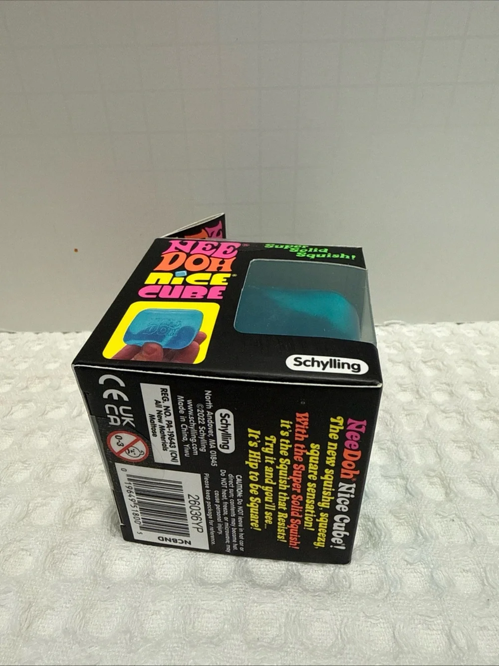 NeeDoh Nice Cube Stress Toy - Teal Blue
